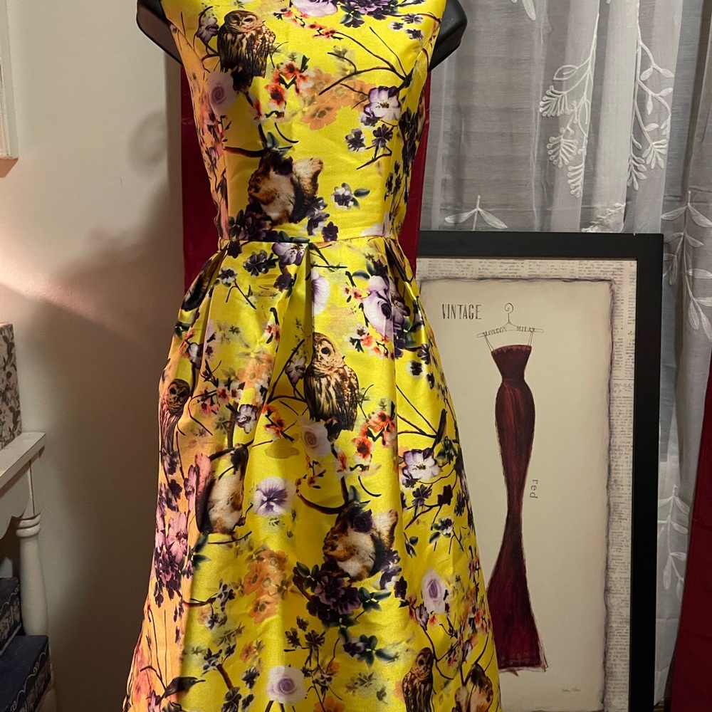 Hand made yellow floral dress